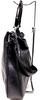 Gucci Italy. Black Leather, Black Bamboo Handle Shoulder Bag / Crossbody Strap