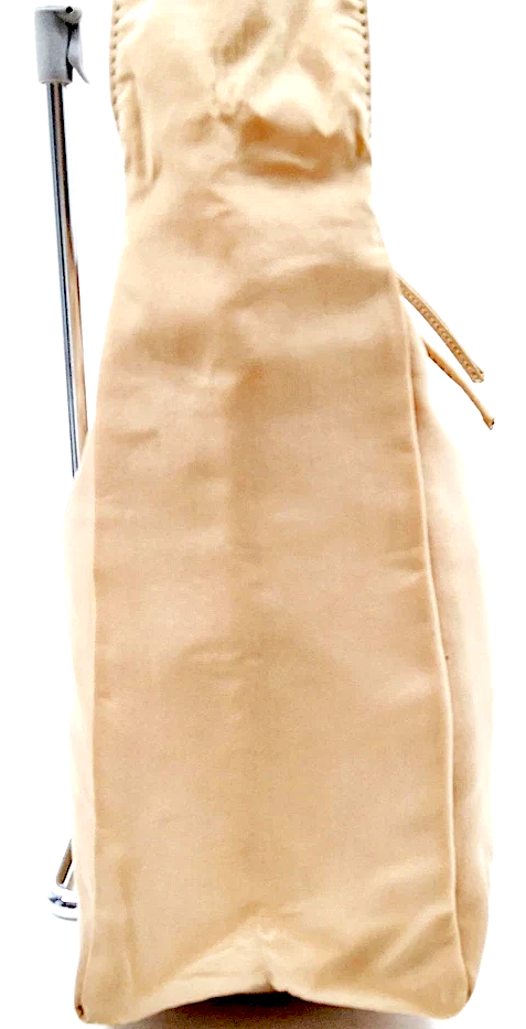 Bottega Veneta Italy. Beige Super Soft Tessuto Nylon Shoulder Bag