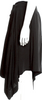 Ann Demeulemeester Belgium. Vintage From 2010s Collection Black Rayon/Wool Blend Full Midi Length Skirt