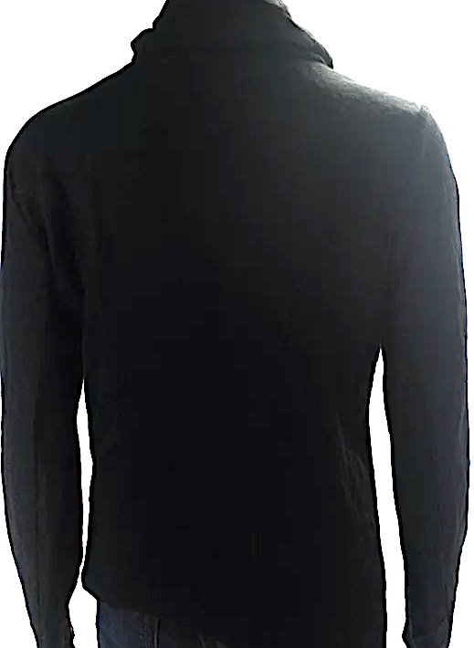 Helmut Lang Black Asymmetrical Zipped Collared Darte Jacket