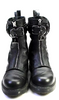 JW. Anderson UK. (Loewe Designer)  Black Leather Padlock Detail Punk Ankle Boots Shoes SZ 7