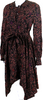 Proenza Schouler NY. Multi-Colored Floral Print A Line Belted Dress