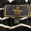 FENDI ITALY. Black, White Acetate, Polyester Blend Print Skirt