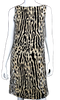 VALENTINO Italy. Black, Beige & White Abstract Jacquard Boatneck Shift Dress