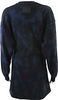 Proenza Schouler NYC. White Label. Midnite Blue/Black Belted Mini Sweater Dress