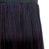 UNITED TOKYO. JAPAN. Black/Eggplant Easy-Waist Shiny Pleated Skirt
