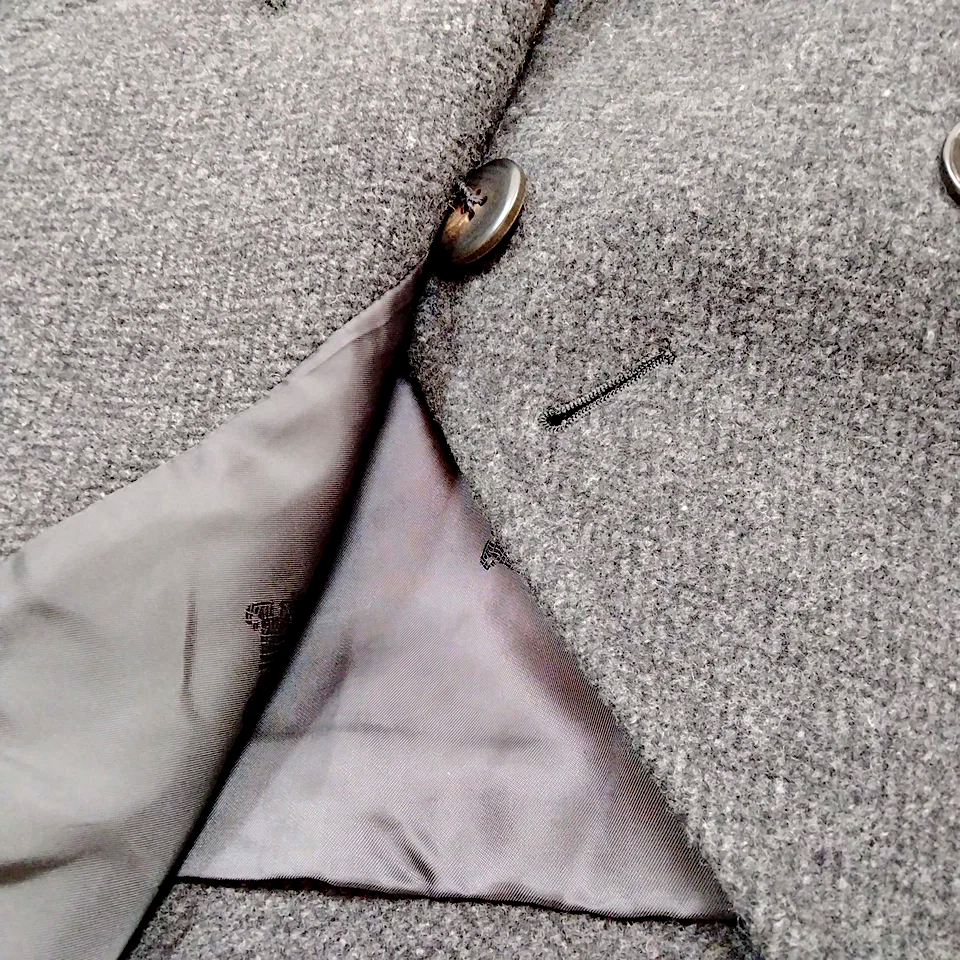 BURBERRY LONDON Vintage Grey Wool, Cashmere, Cupro Coat