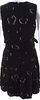 Proenza Schouler NY. Black Viscose/Acetate Blend Ripple Print Black Dress