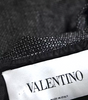 Valentino Garavani Italy. Dark Black/White Wool Tweed Crew Neck Zip Back Sleeveless Shift Dress