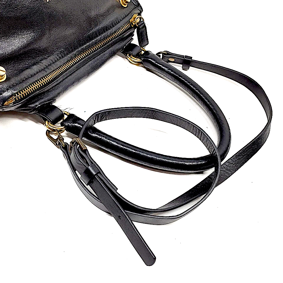 Givenchy Paris. Black Lambskin Ltd Edition Medium Size Pandora Shoulder Bag / Hand Bag Goldplated Hardware