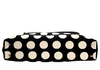 AYANOKOJI JAPAN. Black Canvas/White Polka Dot Kiss Lock Handbag