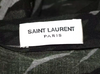 SAINT LAURENT PARIS. 2019 Collection Green & Black Camouflage Print Wool Sheer Pussy Bow Blouse