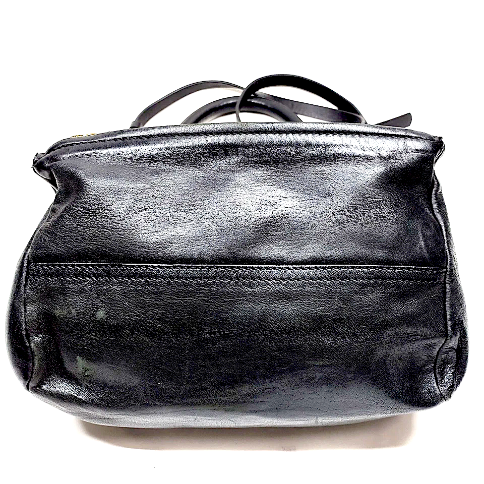 Givenchy Paris. Black Lambskin Ltd Edition Medium Size Pandora Shoulder Bag / Hand Bag Goldplated Hardware