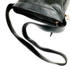 LOEWE MADRID. Black Leather Contrast Stitching Shoulder Bag