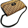 Christian Dior Paris. Vintage Brown Canvas/Leather Logo Shoulder Bag