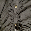 Fendi Italy. Black Rayon Semi Sheer Top