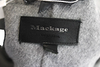 Mackage Gray Wool Black Leather Trim Sleeves,  Collared Jacket