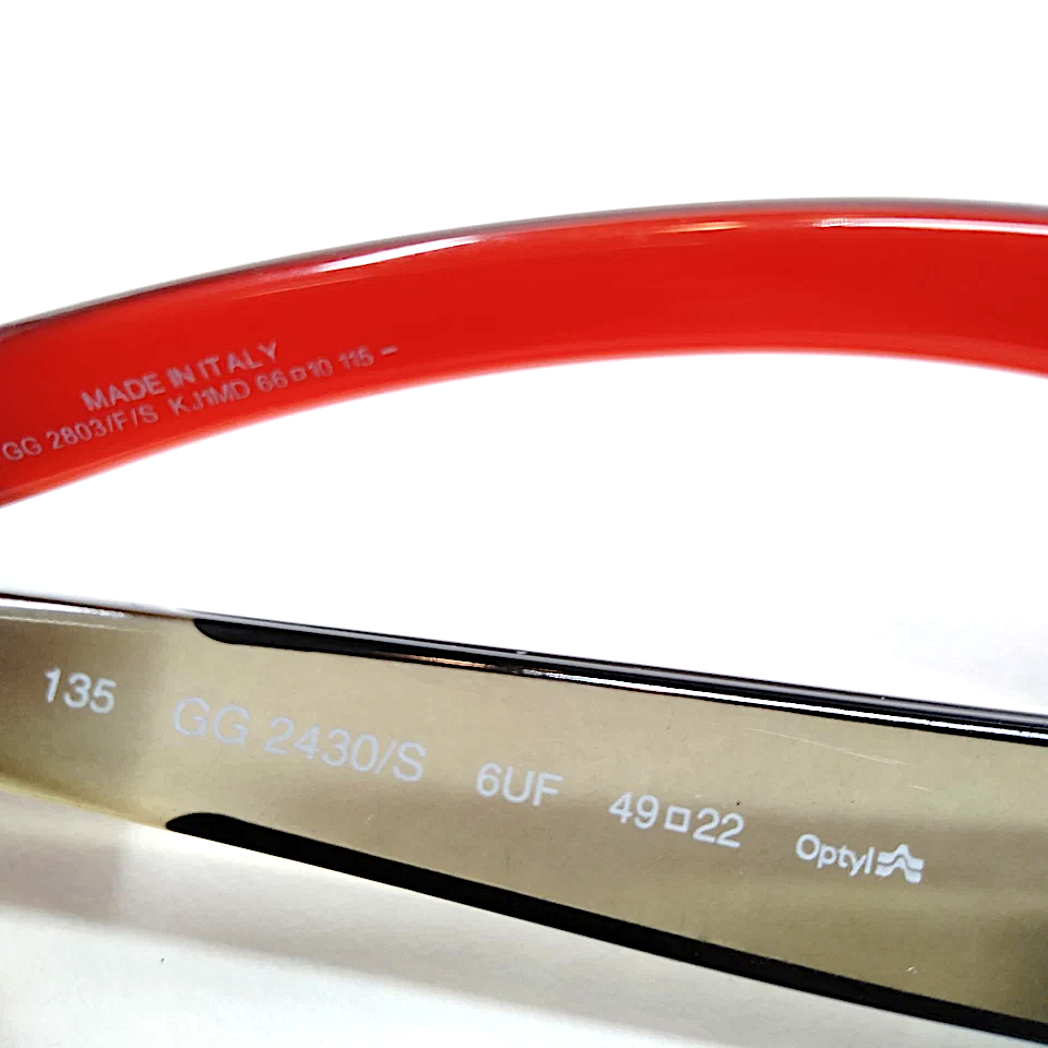 Gucci Italy. Vintage Acetate Bordeaux/Green Colors Sunglasses Sold Separately 250/350