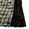 Prada Italy Vintage Plaid Sequins and White Collar Cotton Top