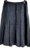 Burberrys UK. Vintage Black Wool Pleated Accent Skirt