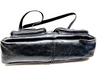 Chloe Paris. Black Leather Lucite Poured Handles Shoulder Bag