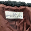 Givenchy Paris. Vintage Brown Rayon.Nylon Coat w/Black Faux Fur Accents