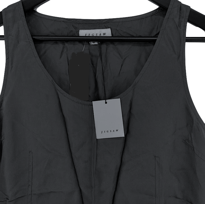 Jigsaw UK. NEW W/TAGS Grey Rayon Shift Tank Dress