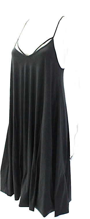 Marithe+Francois Girbaud Paris. Midnite Blue V-Neck Sleeveless Trapeze Dress