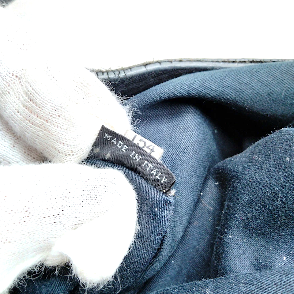 Miu Miu Italy. Dark Slate Gray Pebbled Leather Shoulder Bag