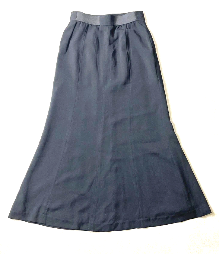 Kansai Yamamoto Japan. Vintage O2 Black Flare Long Skirt
