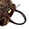 Ferragamo Italy. Vintage Brown Boiled Wool Shoulder Bag / Hand Bag
