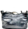 Balenciaga Paris. Black Distressed Leather Silver Hardware Mini Crossbody Bag