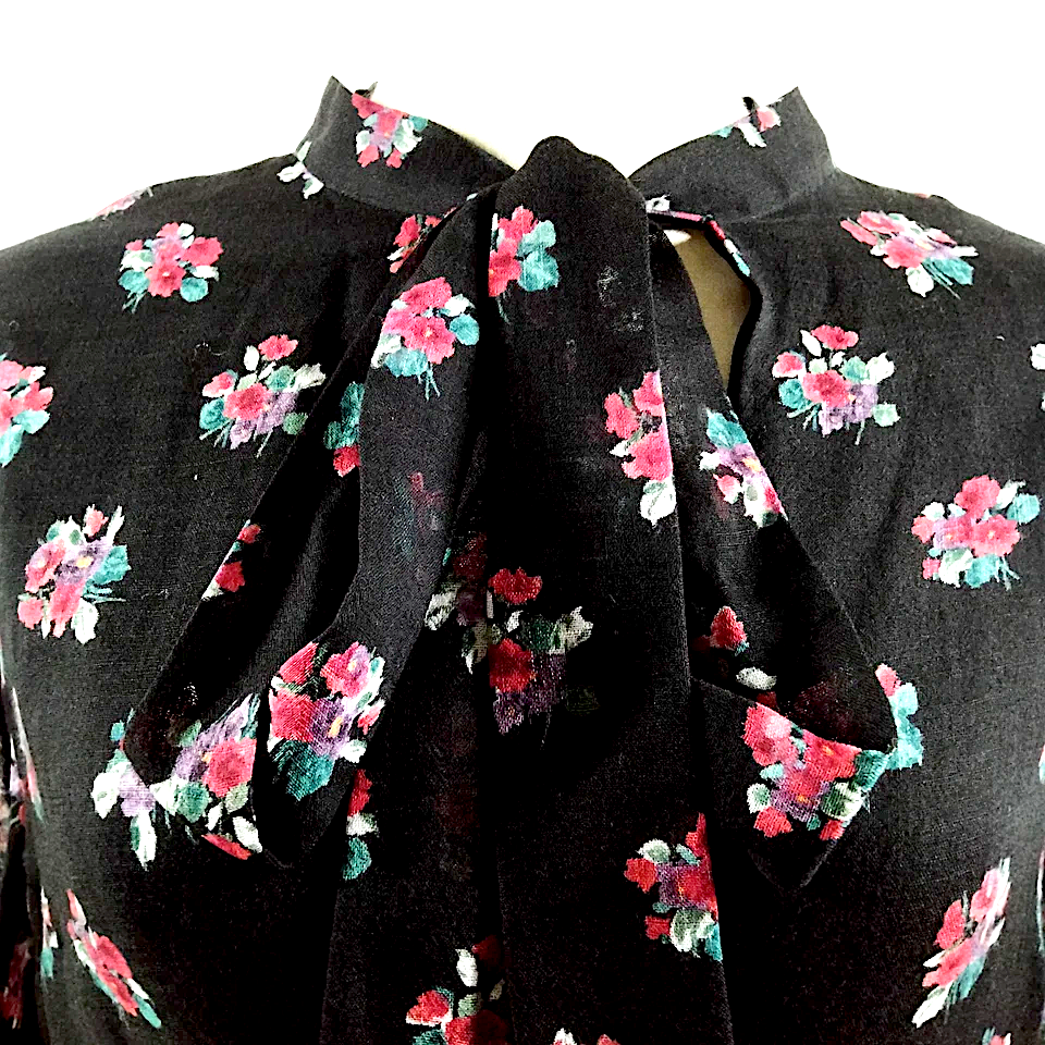 Saint Laurent Paris. (Hedi Slimane) Multi Color/ Black Wool Dress