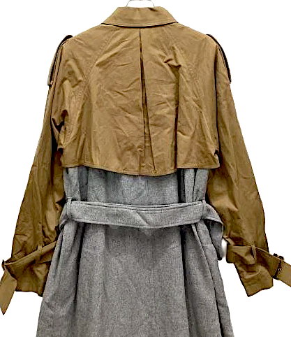 UNGRID Japan. Docking design Gray Trench Long Coat