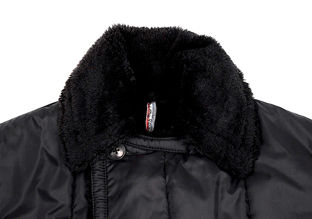 45rpm umii908 Japan. Black Lining Fur Nylon Pea Coat