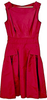 PRADA Italy. Bordeaux Color Poly-Blend Dress