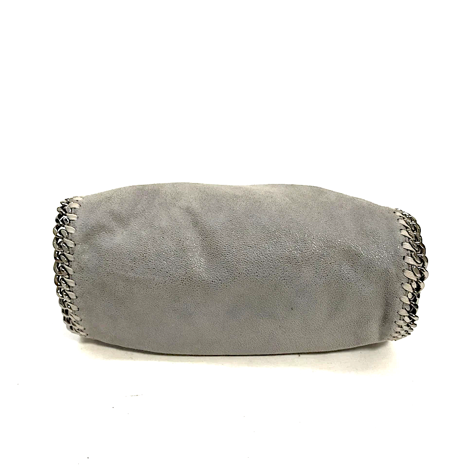 Stella McCartney UK. Grey Vegan Leather Classic Shoulder Bag / Hand Bag