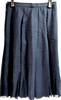 Chanel Paris. 2003 Collection Black Pleats Silk Skirt