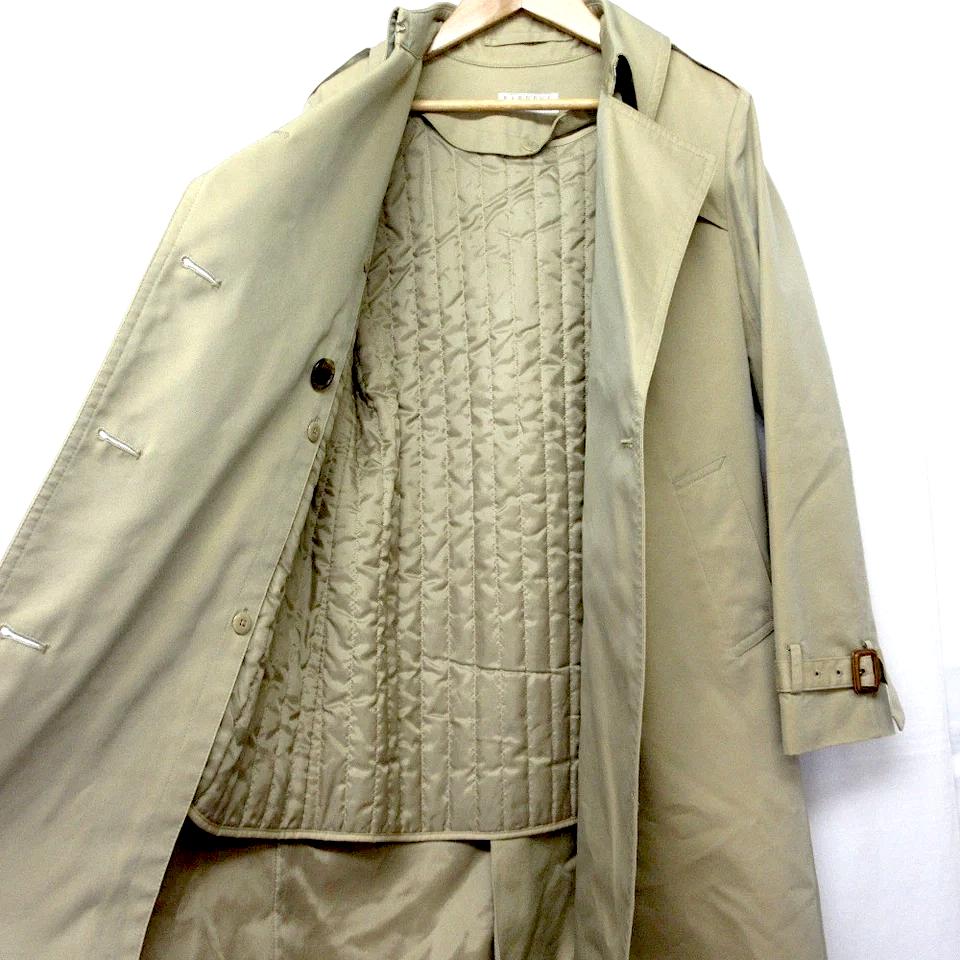 BARNEYS NEW YORK Vintage Beige Lined Trench Coat