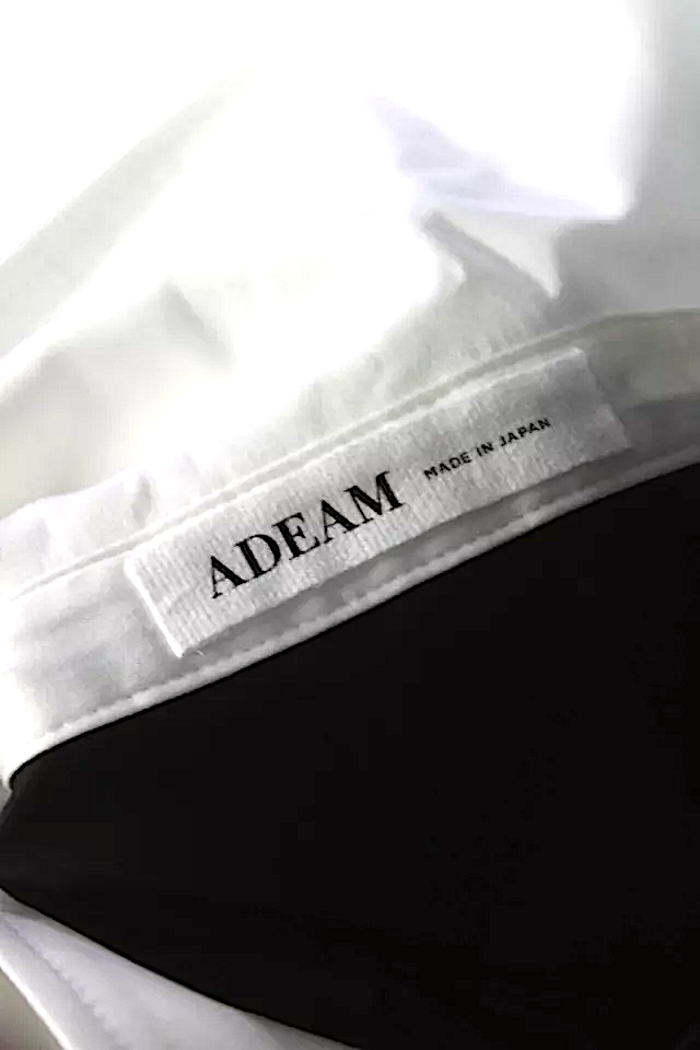 Adeam Japan. NEW. W/TAGS Black Button Front Sleeveless White Collared Prairie Dress