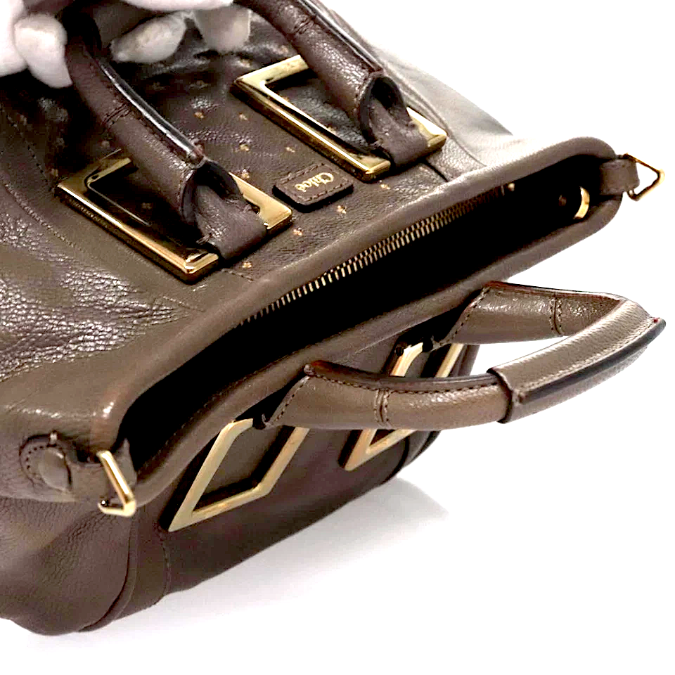 Chloe Paris. Vintage Phoebe Philo Designed Brown Leather Ltd. Edition Mini Shoulder Bag / Crossbody Bag