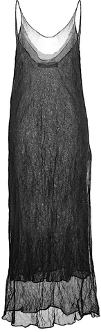 Maison Margiela Paris. NEW. With Tags. Black V-Neck Polymaide Maxi Dress