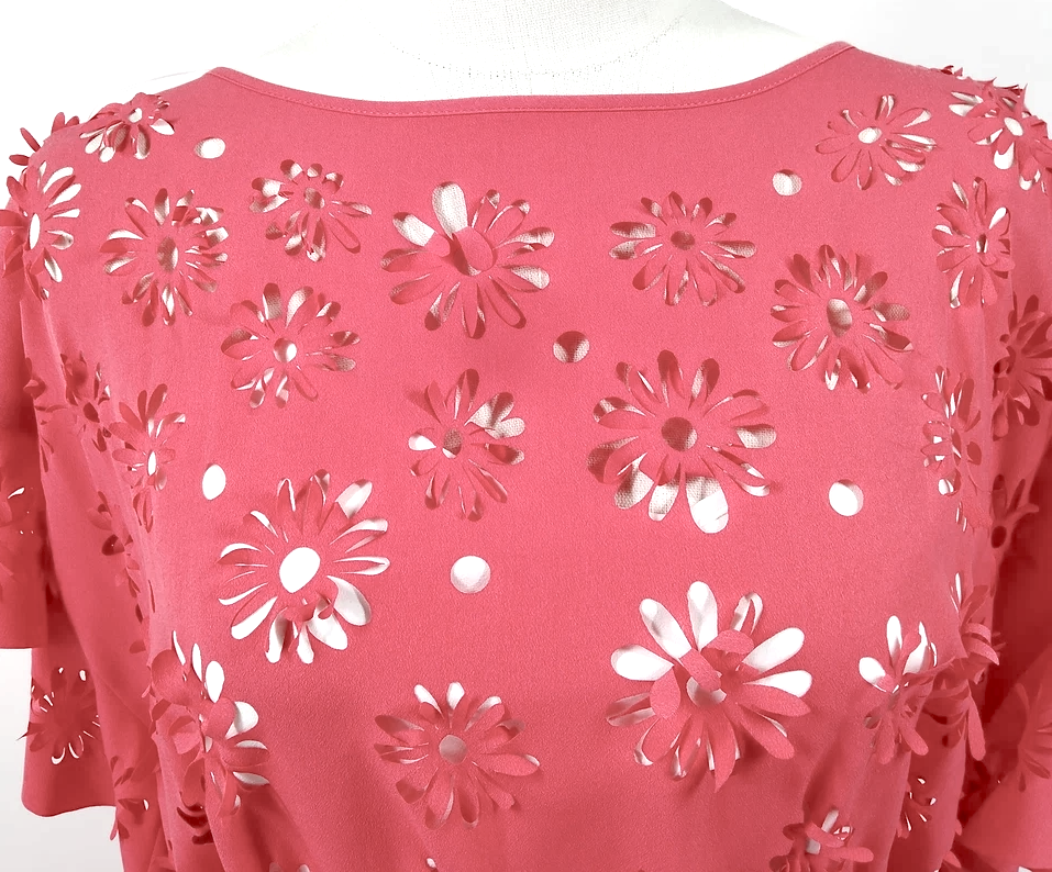 Moschino Italy. Vintage Pink PolyTech Midi Length Dress