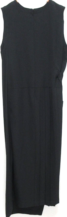 ISSEY MIYAKE JAPAN. ZUCCA, Black Sleeveless Pleated Long Dress