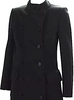 Saint Laurent Rive Gauche Paris. Black Wool Double Breasted Button Down Jacket