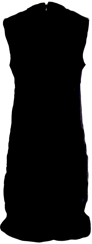 Prada Italy. Black Wool Sleeveless Dress