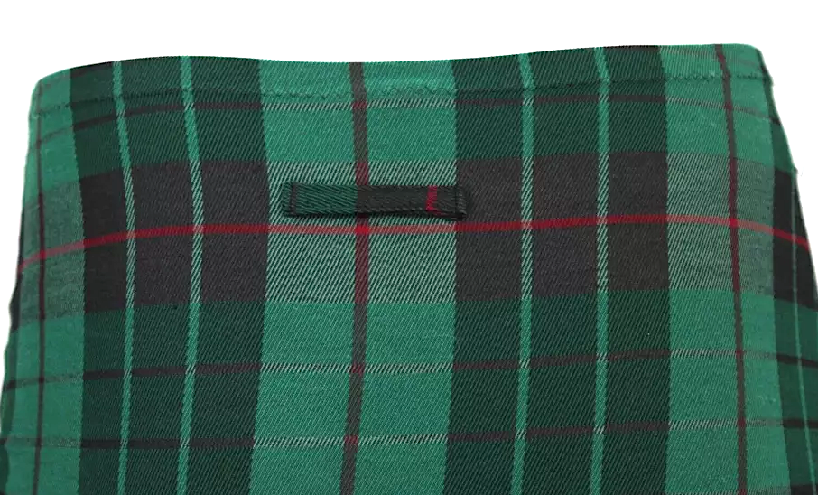 JEAN PAUL GAULTIER PARIS. Vintage Green Plaid Stretch Knit Pencil Skirt