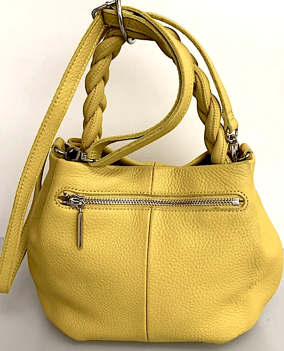 PECHINCHAR JAPAN. NEW. NWOT. Yellow Ochre Leather Shoulder Bag