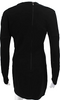 Jil Sander Seam Detail Black Viscose Long Sleeve Bodycon Dress