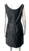 Miu Miu Italy. Vintage 2006 Collection Black Lambskin Leather Pleated Neckline Dress s